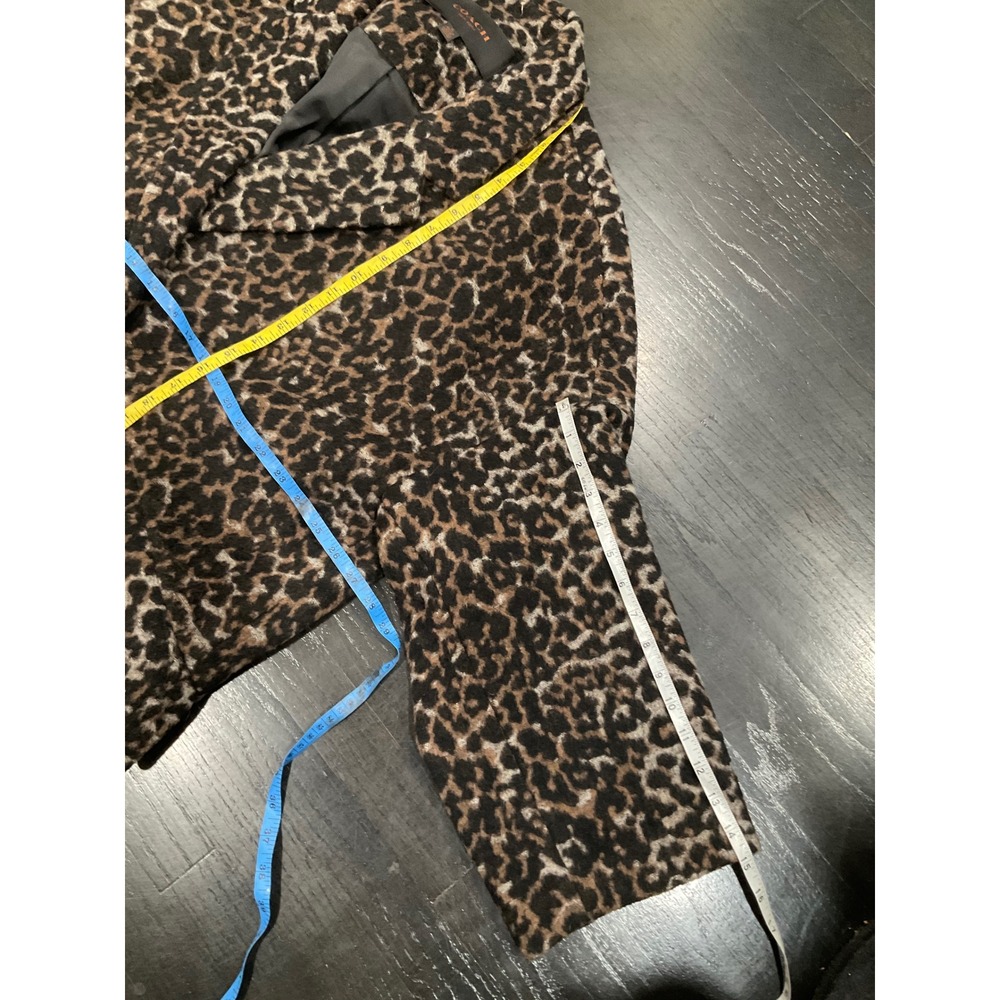 COACH LEOPARD PRINT WOOL BLEND DOUBLE BREASTED COAT - Picture 5 of 8